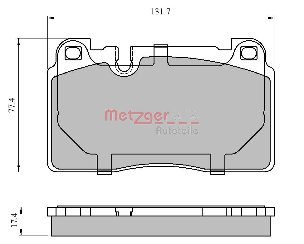 METZGER 1170789 GREENPARTS Bremsbelagsatz, Scheibenbremse